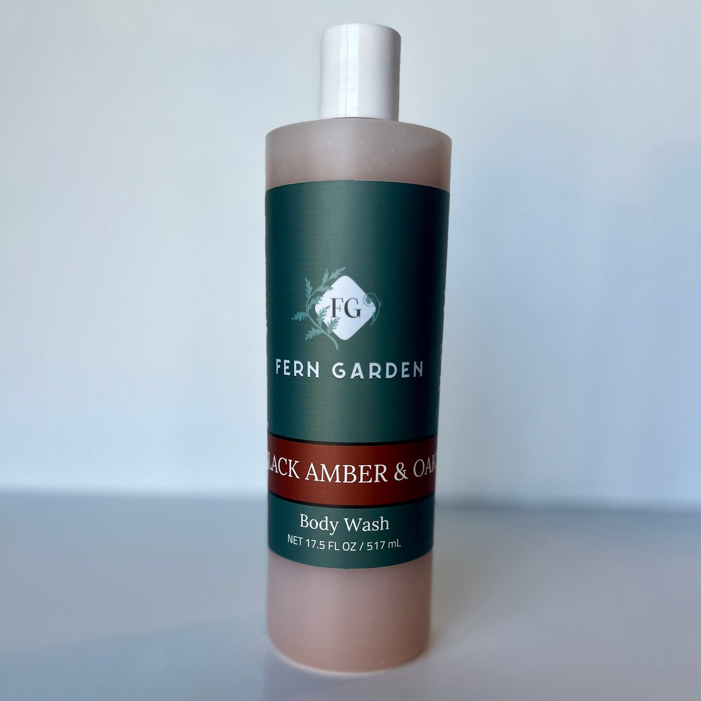 Black Amber & Oak natural handmade body wash with rich woody aromatherapy scent