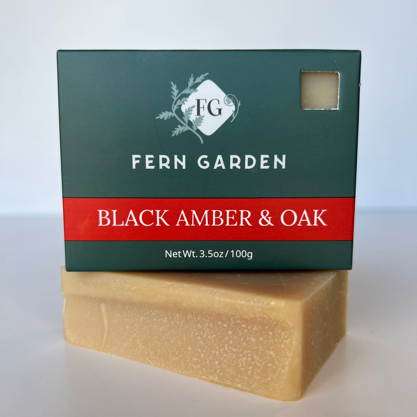 Black Amber & Oak natural handmade bar soap with rich woody aromatherapy scent