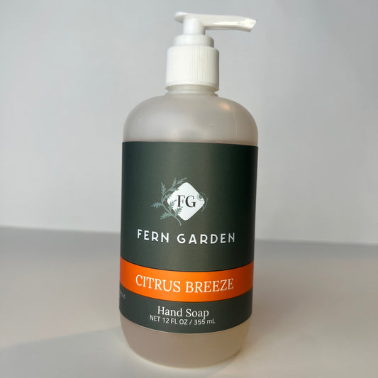 Citrus Breeze natural handmade hand soap with refreshing citrus aromatherapy scent