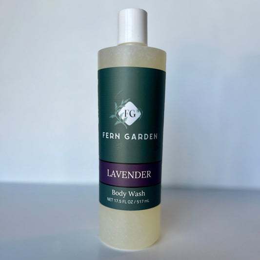 Lavender natural handmade body wash with calming aromatherapy scent