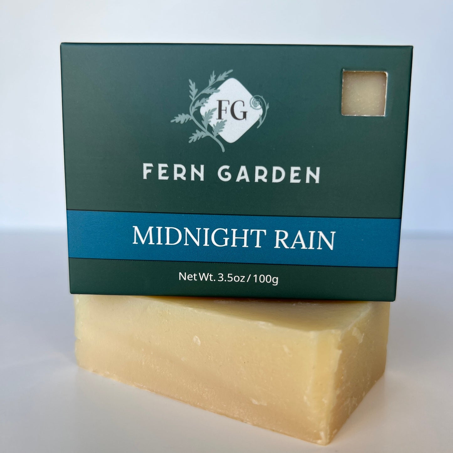 Midnight Rain natural handmade bar soap with earthy undertones and refreshing scent