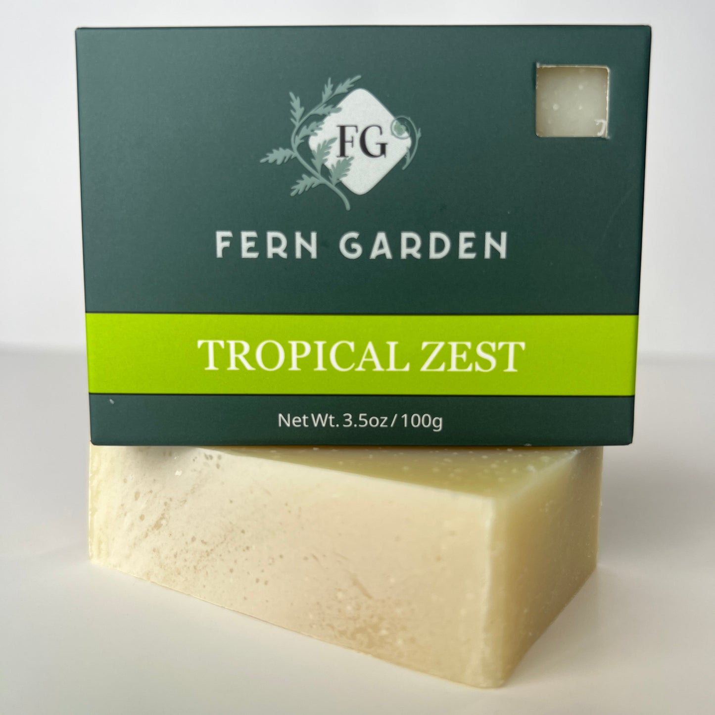Tropical Zest natural handmade bar soap with vibrant tropical aromatherapy scent